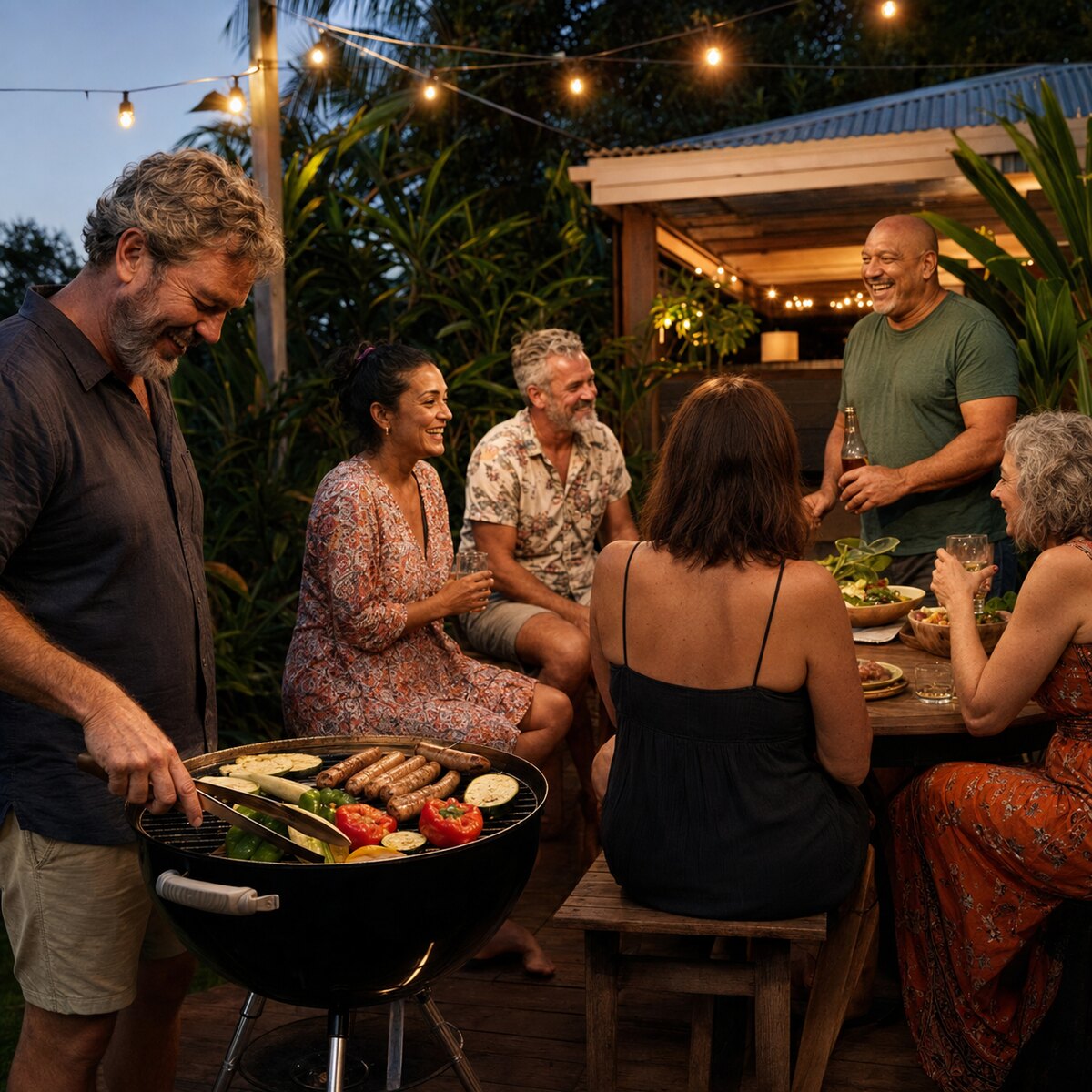 Backyard BBQ with mates